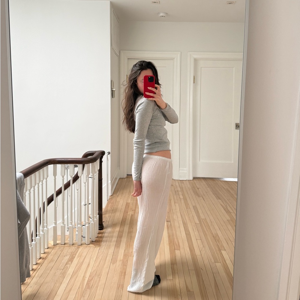 Dynamite 100% cotton white pull on pant lightweight - Picture 4 of 10